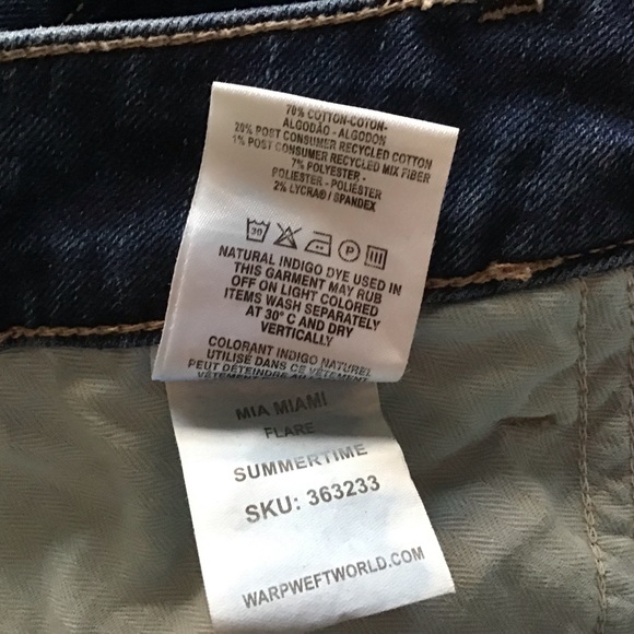 Warp + Weft Mia High Rise Miami Flare In Summertime Wash - Picture 7 of 9